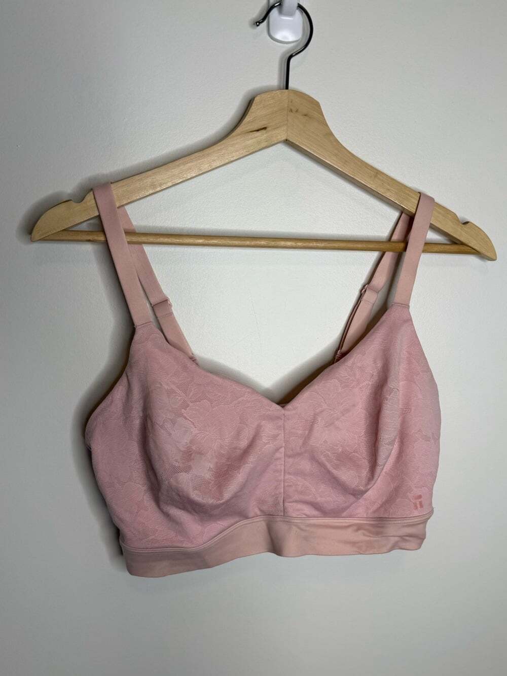 Tommy John Second Skin Bralette bra pink size large D/DD/E